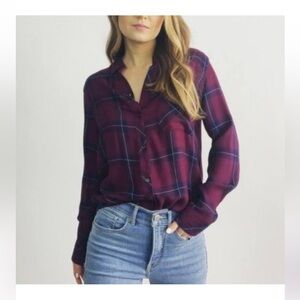 Rails hunter plaid flannel merlot and navy